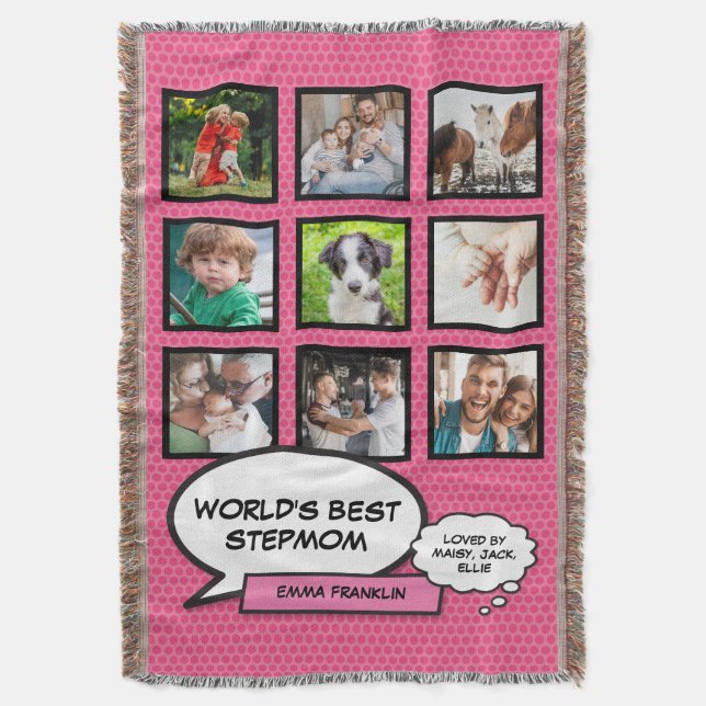Couverture Mondes Meilleur Stepmaman 9 Photo Moderne rose (devant Vertical)