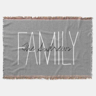 Couverture Monogramme de famille chic gris rustique