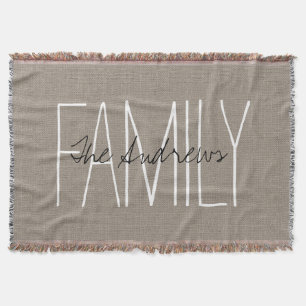 Couverture Monogramme de famille rustique chic