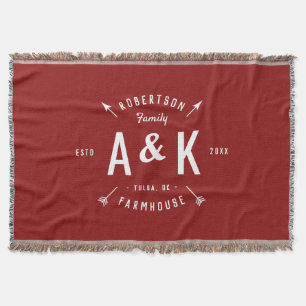 Couverture Monogramme de la famille Red Russe Arrow   Couleur