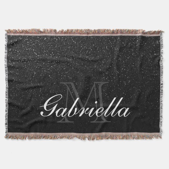 Couverture Monogramme de Parties scintillant noire (Devant)