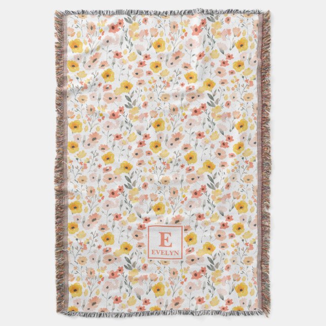 Couverture Monogramme Fleur Sauvage (devant Vertical)
