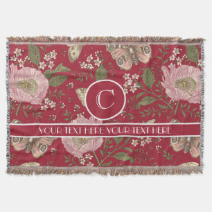 Couverture Monogramme Floral Botanique de Fleur Sauvage Tenda