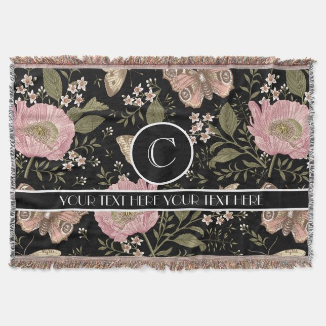 Couverture Monogramme floral botanique de fleurs sauvages à l (Devant)