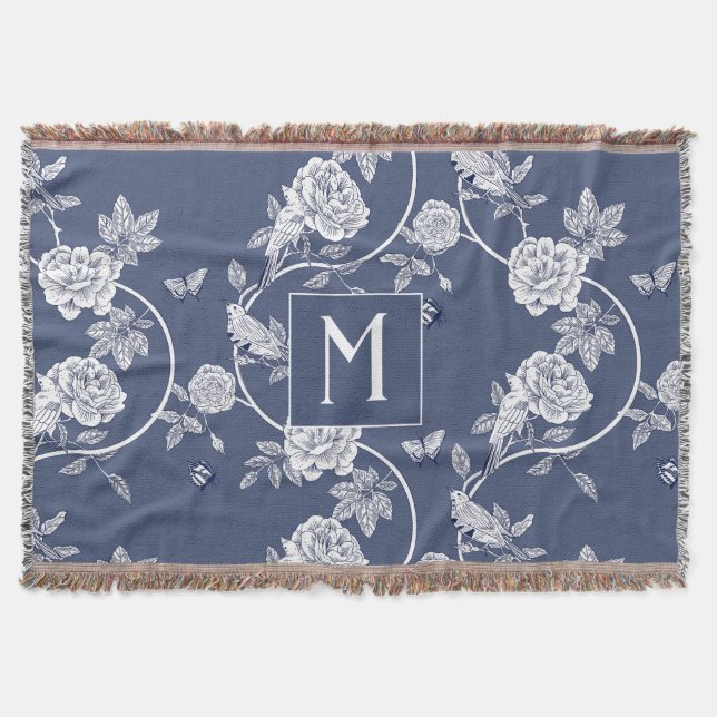 Couverture Monogramme floral de la Chinoiserie bleue (Devant)