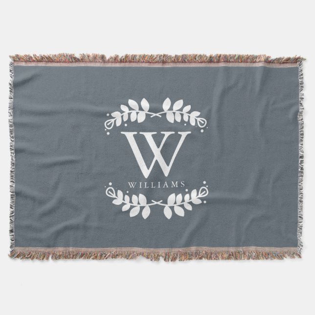 Couverture Monogramme gris ardoise (Devant)
