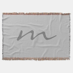 Couverture monogramme moderne tendance gris professionnel
