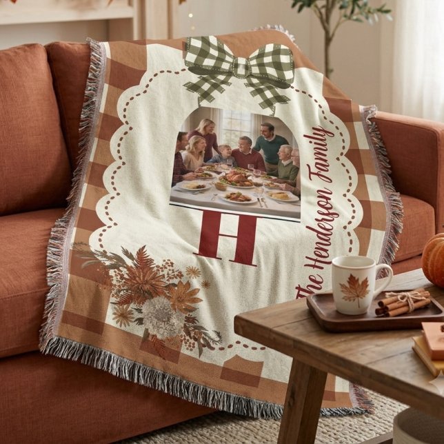Couverture Monogramme personnalisé de Thanksgiving sur mesure (Créateur téléchargé)