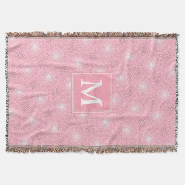 Couverture Monogramme rose cercles motif (Devant)