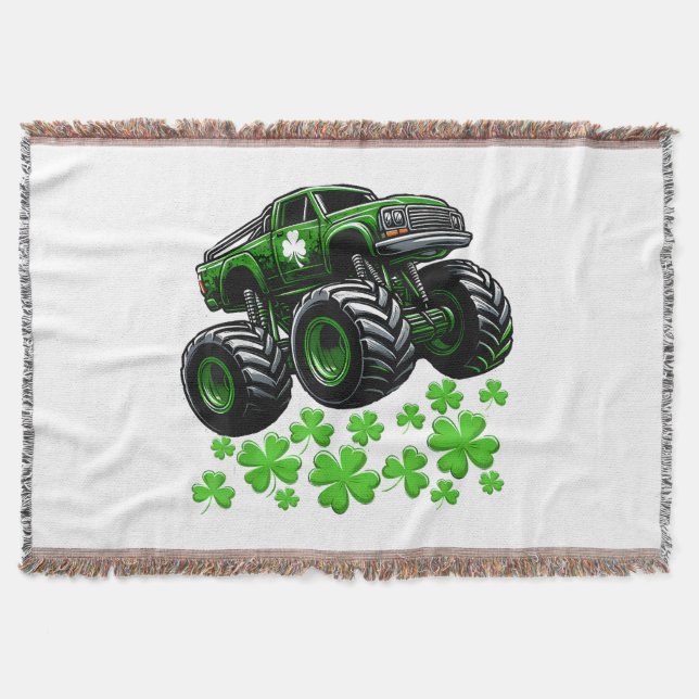 Couverture Monster Truck Saint-Patrick irlandais chanceux (Devant)
