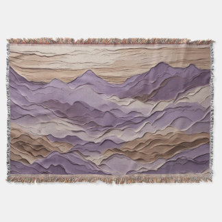 Couverture Montagne Mystique pourpre et Brown