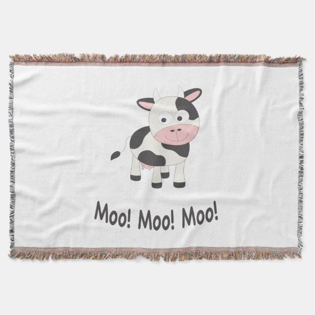 Couverture Moo Moo Moo Cute Cartoon Vache (Devant)