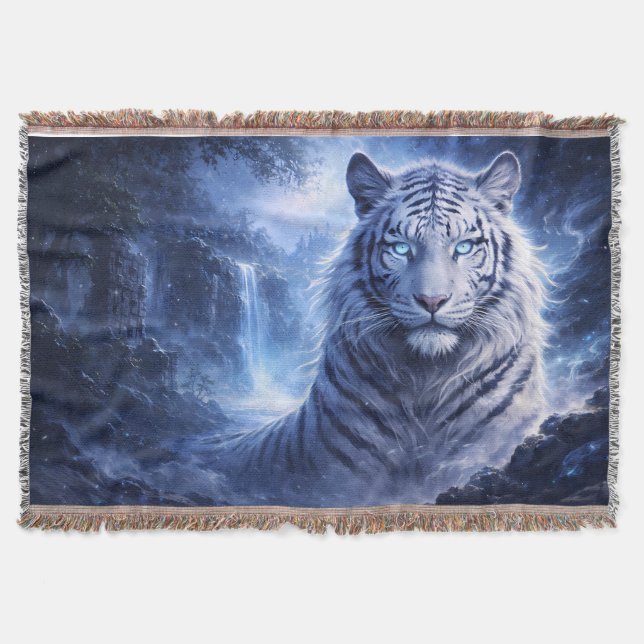 Couverture Moonlit White Tiger Guardian – Blue Fantasy Spirit (Devant)