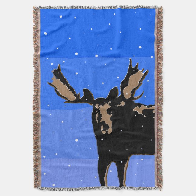 Couverture Moose en hiver - Art original de la faune (devant Vertical)
