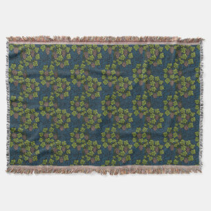 Couverture Morris - Antique 1873 Motif de raisins et de feuil