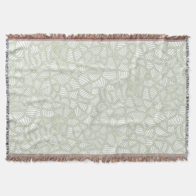 Couverture Mosaïque feuille aléatoire vert pâle (Devant)