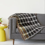 Couverture Motif à carreaux personnalisé moderne noir blanc<br><div class="desc">Plaid Moderne Personnalisé Couverture Black White</div>