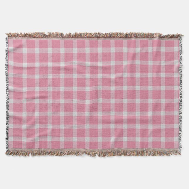 Couverture Motif à carreaux rose et blanc (Devant)