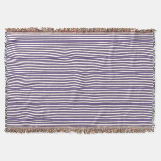 Couverture Motif à deux tons crème violet (Devant)