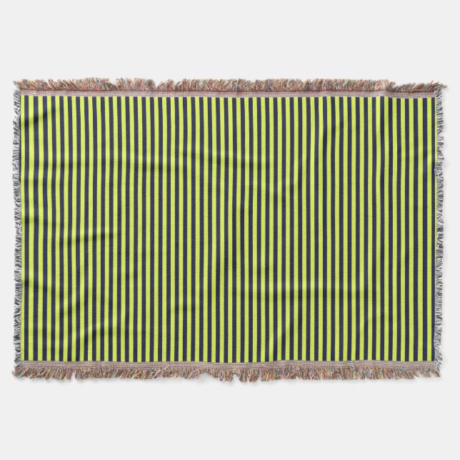 Couverture Motif à rayures bleu et jaune (Devant)