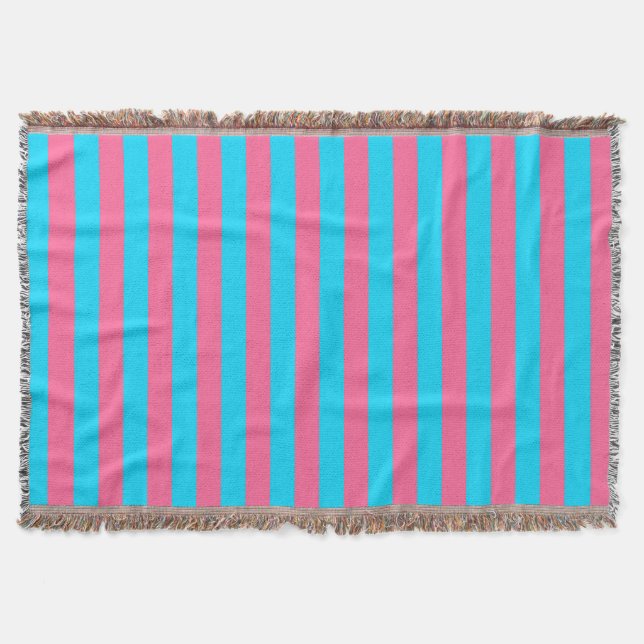 Couverture Motif à rayures bleues roses  (Devant)