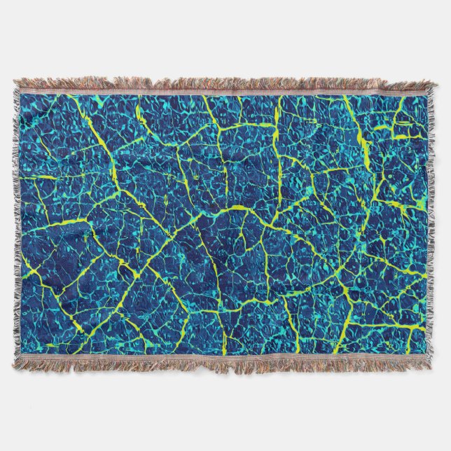 Couverture Motif Abstrait bleu/jaune (Devant)
