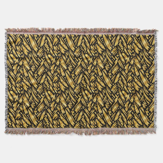 Couverture Motif abstrait de feuille d'or (Devant)