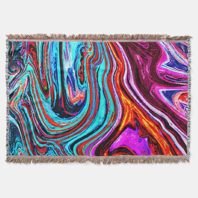 Couverture Motif Abstrait de teintes dynamiques (Devant)