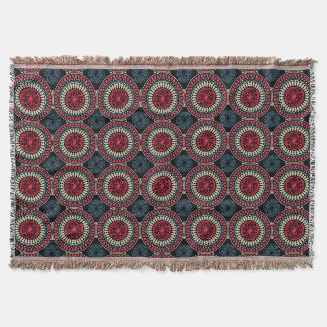 Couverture Motif Abstrait Rond (Devant)