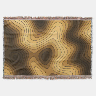 Couverture Motif Abstrait topographique Retro Wavy