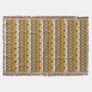 Couverture Motif africain ethnique avec des simbols d'Adinkra