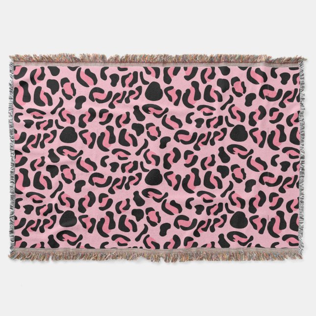 Couverture Motif animal léopard rose moderne (Devant)