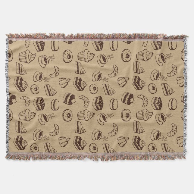 Couverture Motif avec des gâteaux, des desserts et la (Devant)