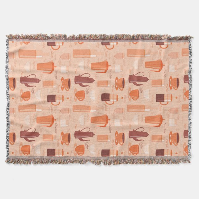 Couverture Motif avec les boissons et le texte (Devant)