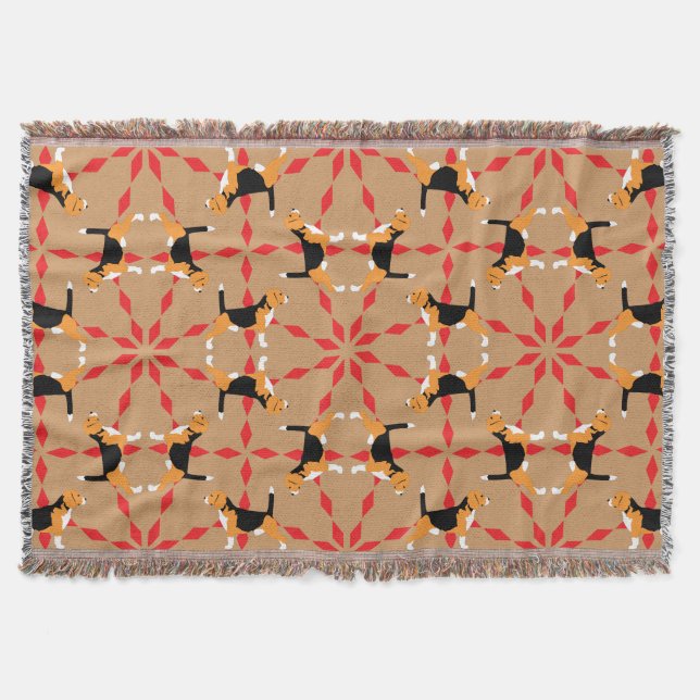 Couverture motif beagle (Devant)