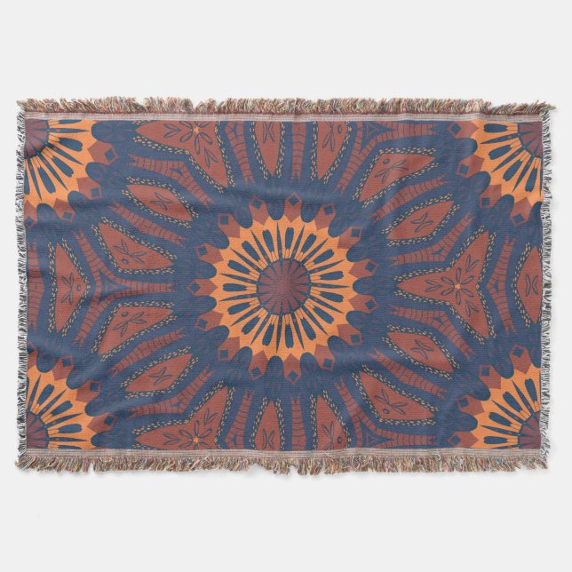 Couverture Motif Boho Bloom Mandala (Devant)