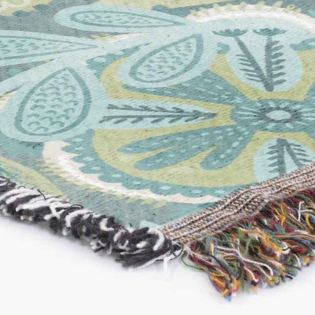 Couverture Motif botanique bohème floral (Coin)