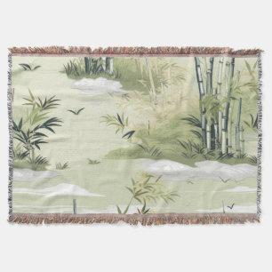 Couverture Motif botanique de la forêt de bambou Zen (1)