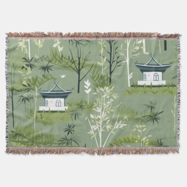 Couverture Motif botanique de la forêt de bambou Zen (2) (Devant)