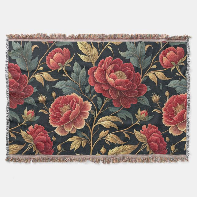 Couverture Motif botanique de pivoine victorienne (Devant)