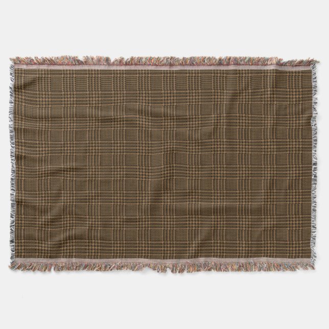 Couverture Motif Brown de Houndstooth Coche de verre (Devant)
