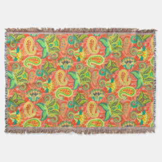 Couverture Motif cachemire coloré