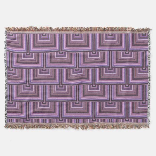Couverture Motif carré rayures (Devant)
