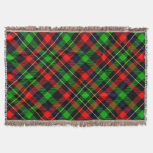 Couverture Motif carreau flanelle rouge vert blanc de Noël