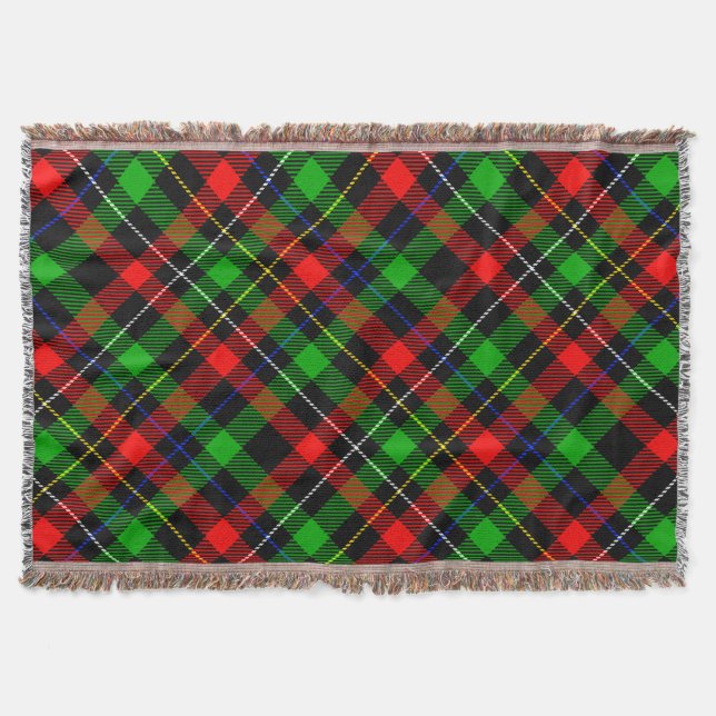 Couverture Motif carreau flanelle rouge vert blanc de Noël  (Devant)