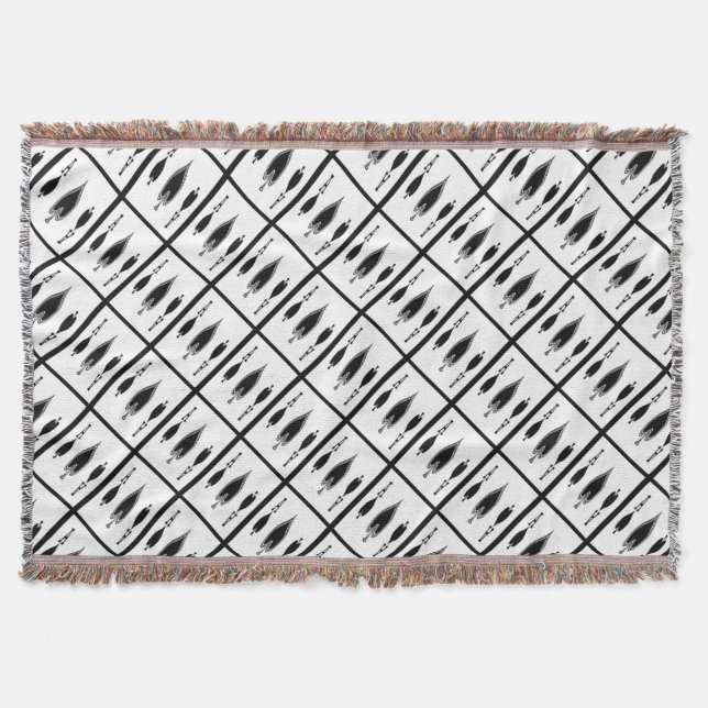 Couverture Motif carrelé par as de pique (Devant)