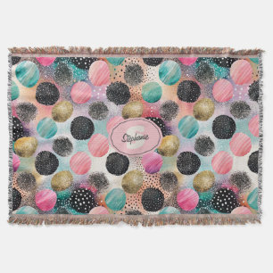 Couverture Motif Cercle Abstrait - avec Parties scintillant e