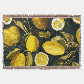 Couverture Motif citron et feuille V