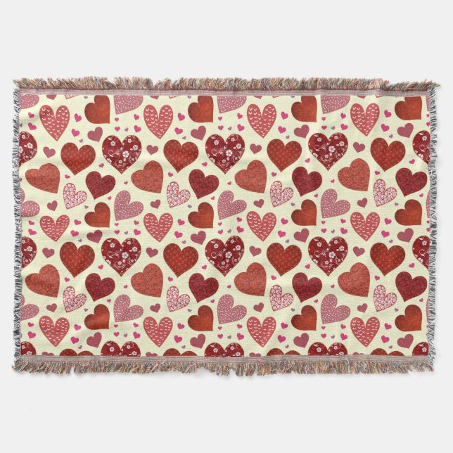 COUVERTURE MOTIF CŒUR (Devant)
