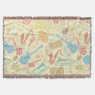 Couverture Motif coloré Abstrait Instruments de musique